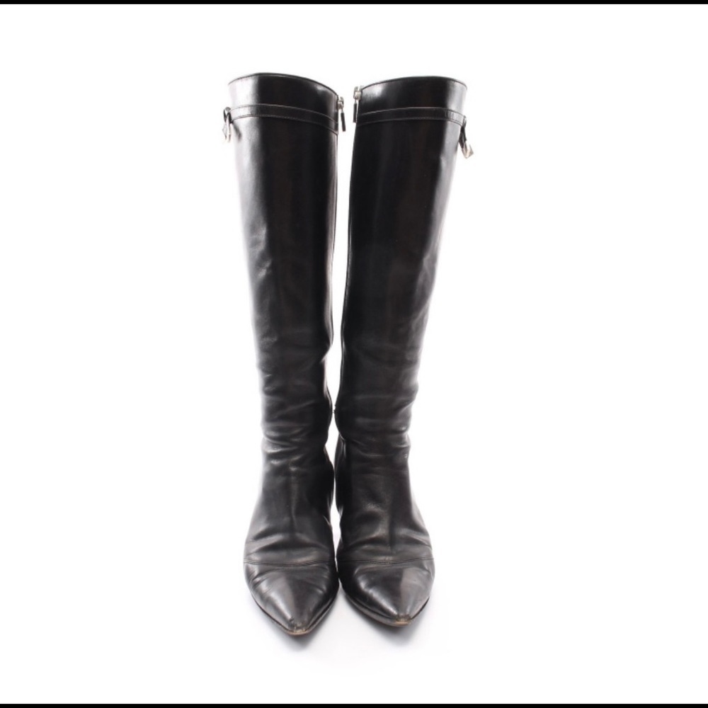 Louis Vuitton black zip up boots size 37